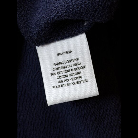Derek Lam 10 Crosby Sweater Small Womens Blue Navy Lace Front French Terry - Picture 6 of 6